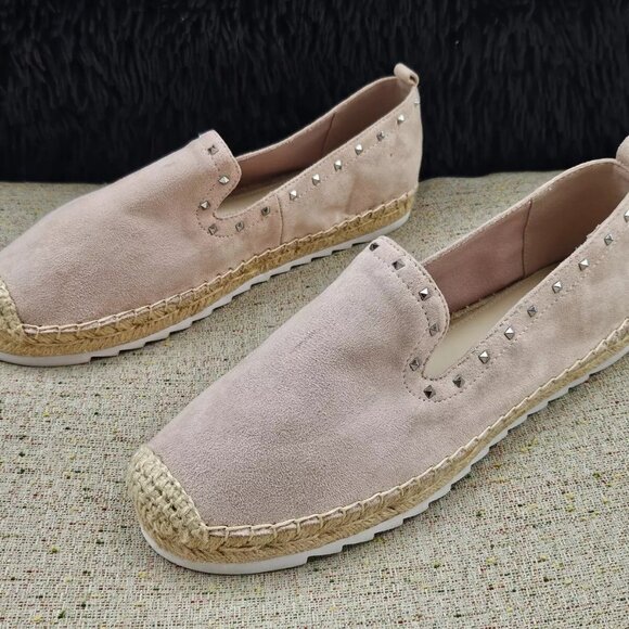 Marc Fisher Women shoes Loafer Slip On Light pink Suede fabric Size US 9.5 - Picture 2 of 11